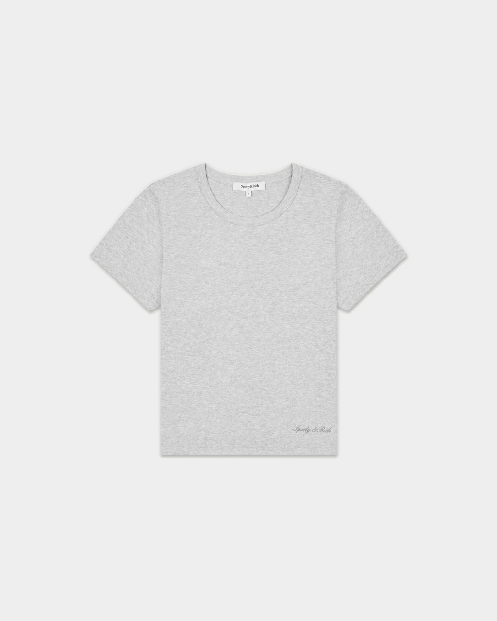 Vanessa Signature Logo Comfort Baby Tee - Heather Gray – Sporty & Rich