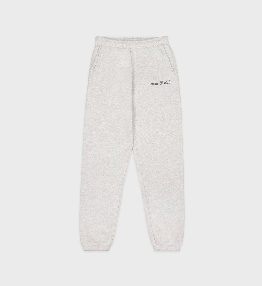 Buy Sporty & Rich Italic Logo Embroidered Velour Track Pant 'Capri/White' -  PA911CA CAPR