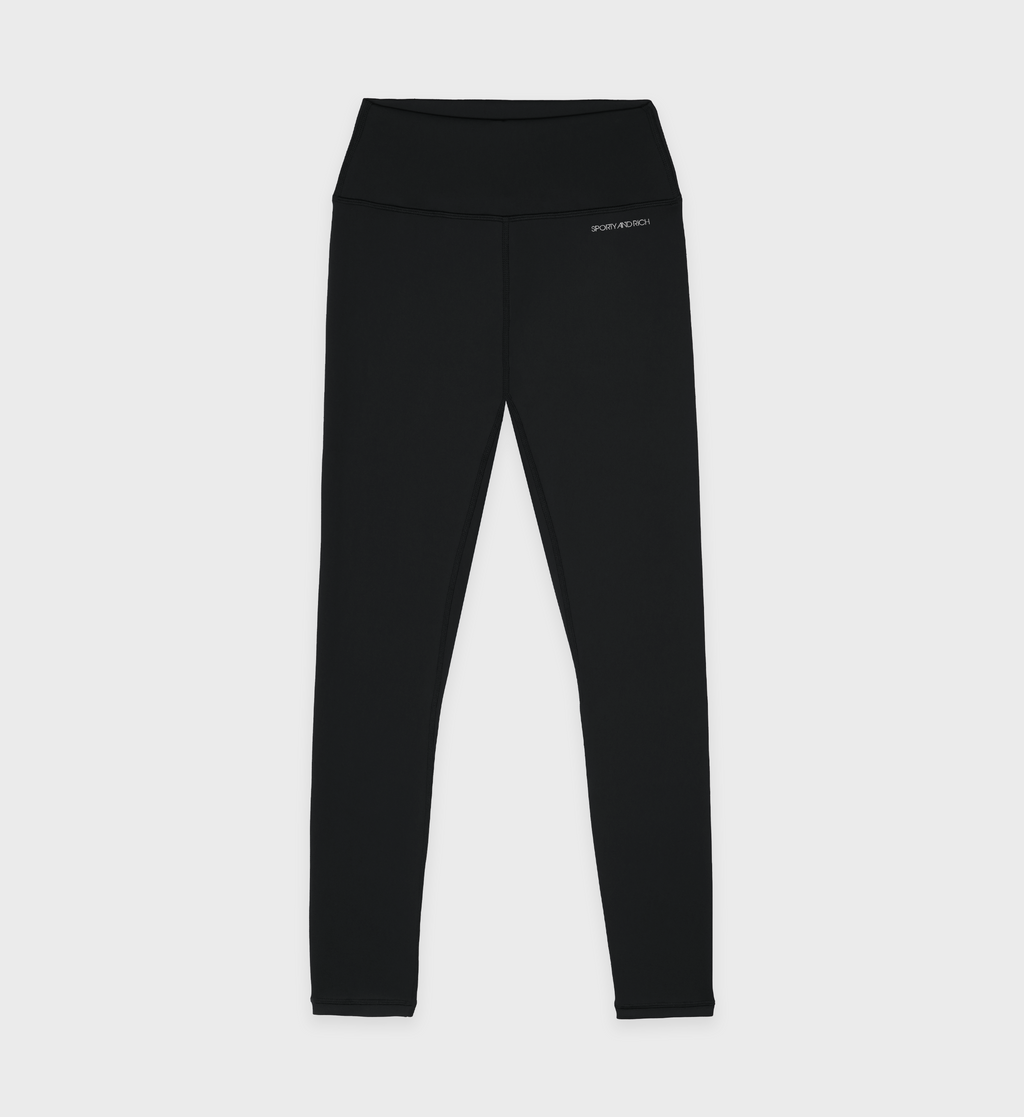 Sporty & Rich Black SR Bold Leggings Sporty & Rich