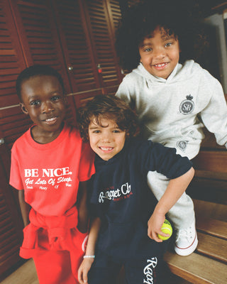 Be Nice Kids T-Shirt - Bright Red/White