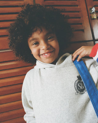 Royal Club Kids Hoodie - Heather Gray/Navy