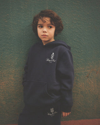 Vendome Kids Hoodie - Navy/White