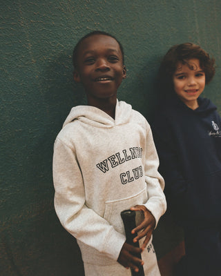 Wellness Club Kids Hoodie - Heather Gray/Black