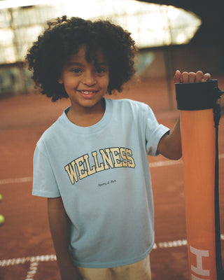 T-Shirt enfant Wellness Ivy - Bleu Chine/Amande