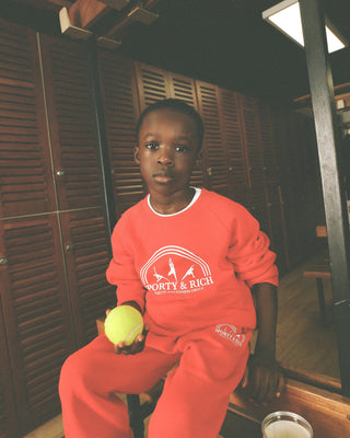 Fitness Group Kids Crewneck - Bright Red/White