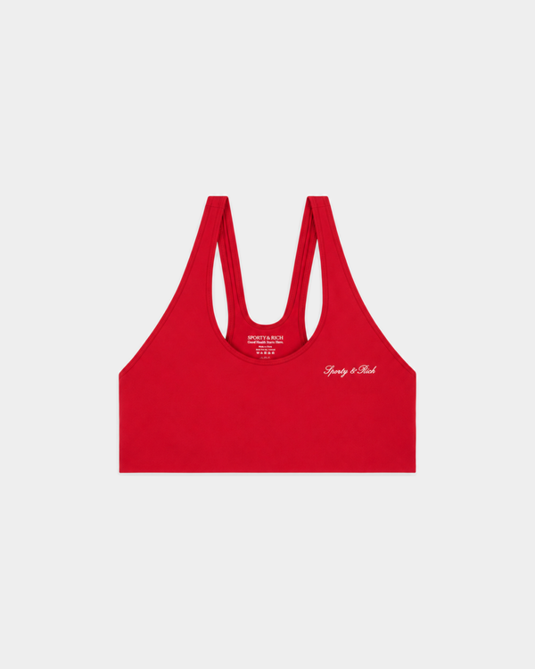 Billie Signature Logo Sports Bra - Ruby
