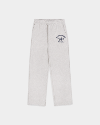 Blakely Bh Riding Club Wide Sweatpant in heather gray, featuring a black logo on the hip.