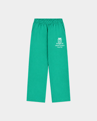 Blakely Srcc Wide Sweatpant - Kelly, a wide-leg style in kelly green with a white logo on the hip.