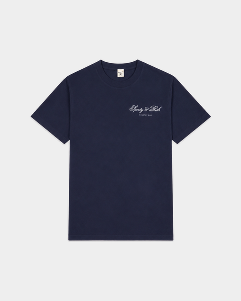 Cameron Club Script Tshirt - Dark Navy