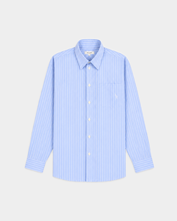 Coco SRC Oversized Shirt - Blue Striped