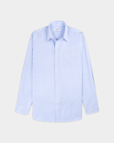 Coco SRC Oversized Shirt - Light Blue Striped