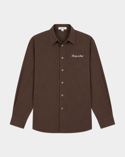 Cora Signature Logo BD Shirt - Chocolate