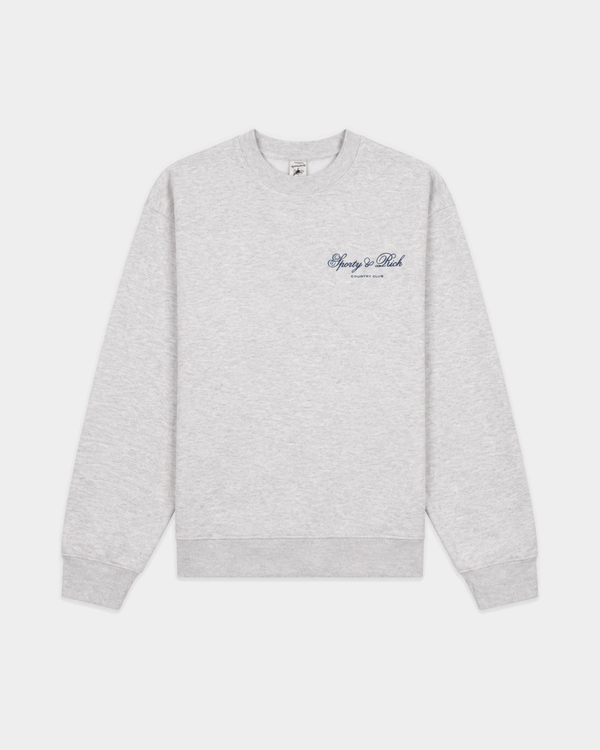 Emmett Club Script Crewneck - Heather Gray
