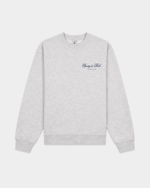 Emmett Club Script Crewneck - Heather Gray