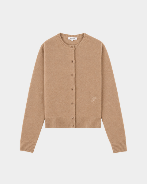 Idali S Logo Cashmere Cardigan - Camel