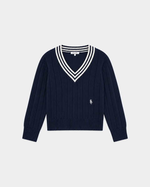 Item SRC Cricket Sweater - Dark Navy/Off White
