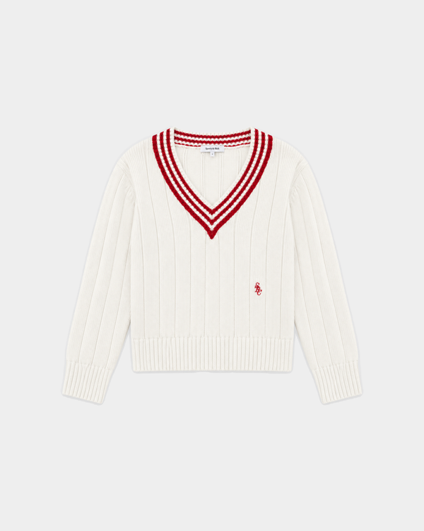 Item SRC Cricket Sweater - Off White/Ruby