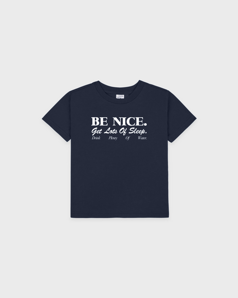 Karen Be Nice Kids Tshirt - Dark Navy