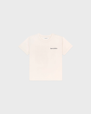 Cream Karen Drink More Water Kids Tshirt with Sporty&Rich text on the chest.