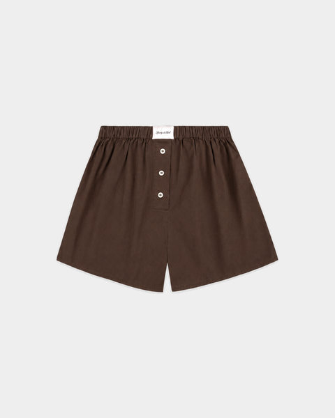 Loly Signature Logo Ring Short - Chocolate