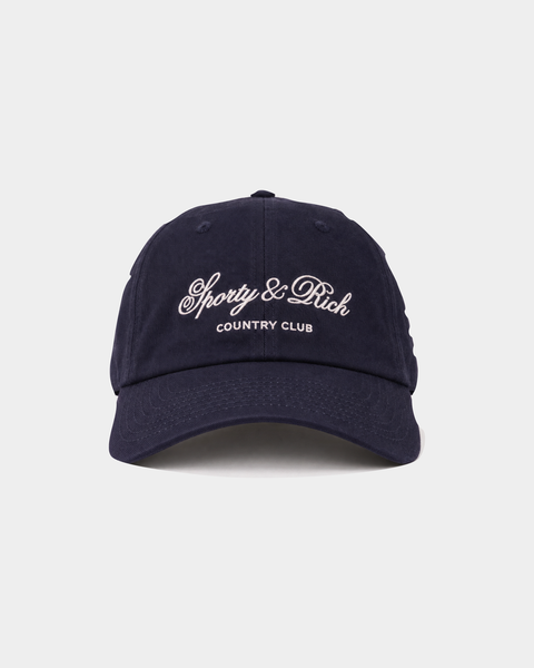 Maeve Club Script Hat - Dark Navy – Sporty & Rich