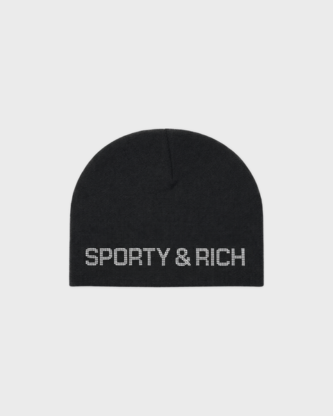 Nao Bold Logo Crystal Beanie - Black