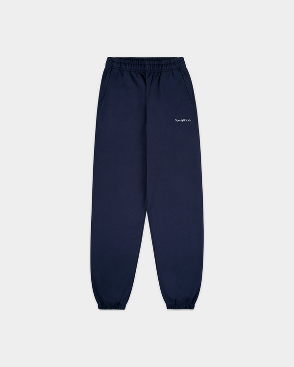 Brianno Serif Logo Embroidered Jogger - Dark Navy