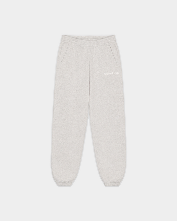 Brianno Serif Logo Embroidered Jogger - Heather Gray