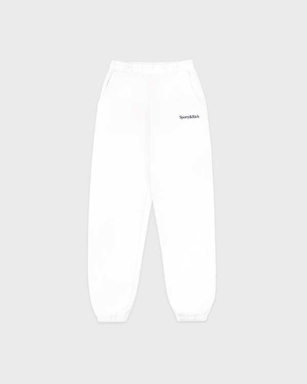 Brianno Serif Logo Embroidered Jogger - White
