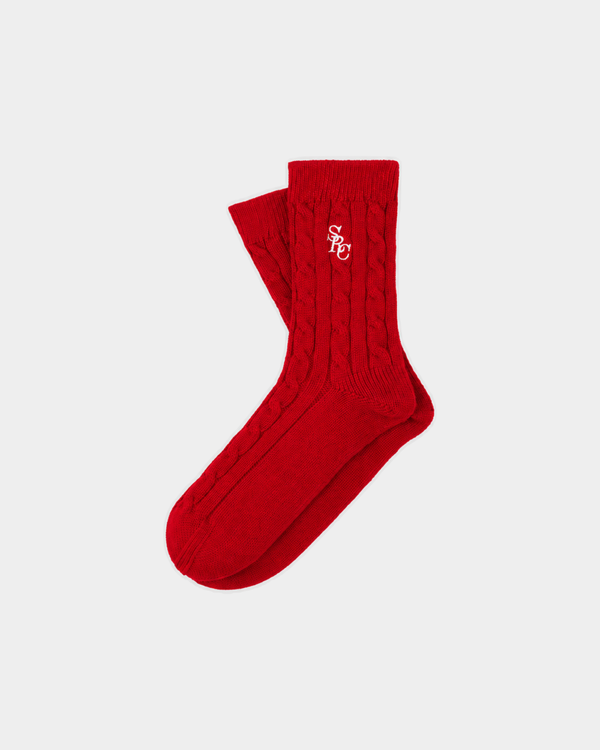 Sidi SRC Cashmere Cableknit Socks - Ruby