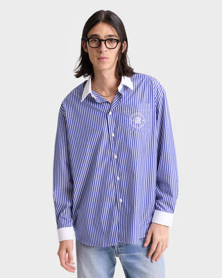 Bristol Crest 100th Oversized Shirt - Navy/White