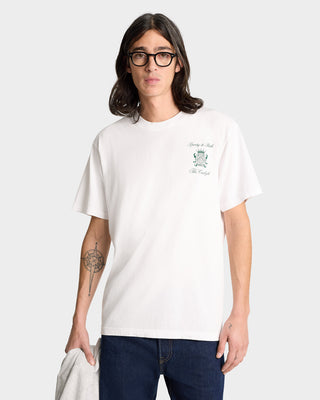 The Carlyle Crest T-Shirt - White/Forest