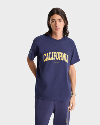 California T-Shirt - Navy/Gold