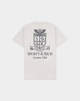 Heather Gray Fema SRCC Tshirt featuring a small crest logo on the left chest.