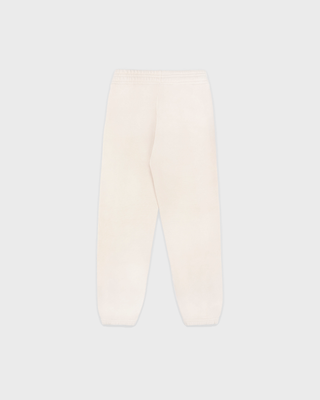 Kais Vendome LA Kids Jogger - Cream cream joggers with navy blue cursive branding on the left.