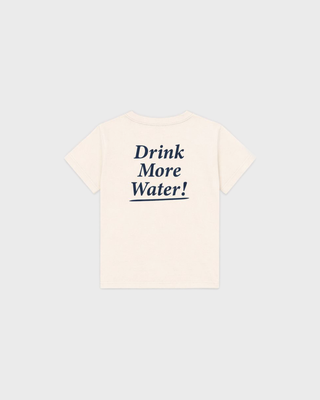 Cream Karen Drink More Water Kids Tshirt with Sporty&Rich text on the chest.
