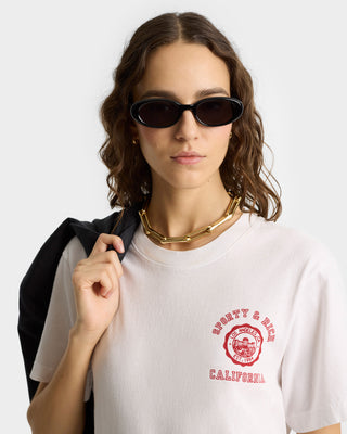 California Emblem T-Shirt - White/Ruby