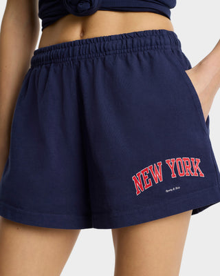 New York Ivy Disco Short - Navy/Ruby