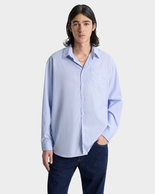 Vendome Oversized Shirt - Light Blue Striped