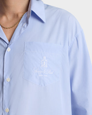 Vendome Oversized Shirt - Light Blue Striped