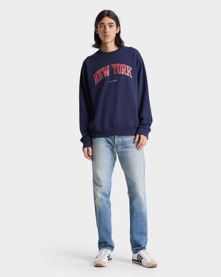 New York Ivy Crewneck - Navy/Ruby