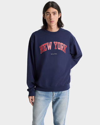 New York Ivy Crewneck - Navy/Ruby