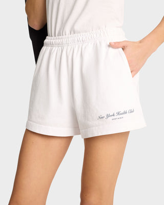 NY Health Club Disco Short - White/Navy