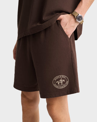 Riding Club Gym Short - Chocolate/Cream