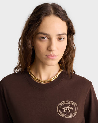 Riding Club T-Shirt - Chocolate/Cream