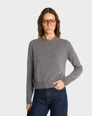 SRC Cashmere Crewneck - Gray/White