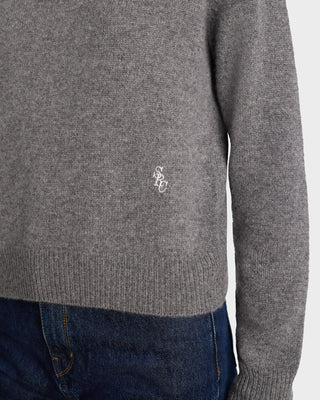 SRC Cashmere Crewneck - Gray/White