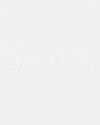 A plain white background with a faint, low-contrast cursive watermark reading 'Sporty & Rich' across the center.