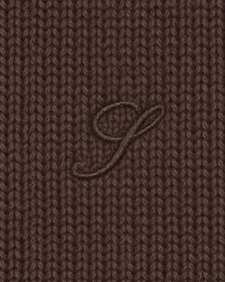Chocolate Isac S Logo Cashmere Zip Hoodie with a hood, drawstrings, and front pockets.