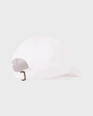Mimo Drink More Water Kids Hat - White: a comfortable white baseball cap with blue Drink More Water! embroidery.